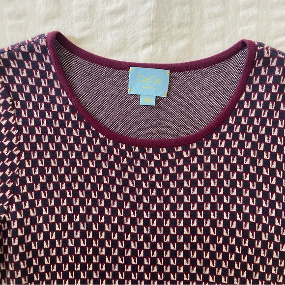 CeCe Houndstooth Knit Sweater Dress - Picture 6 of 11